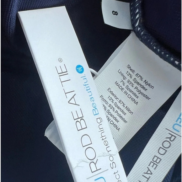 Bleu Rod Beattie multicolor one piece swimsuit COLOR FIELD LACE DOWN ONE-PIECE 8 - Picture 7 of 8